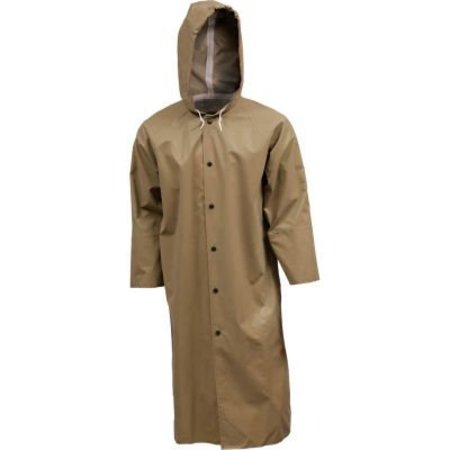 TINGLEY RUBBER Tingley® C12148 Magnaprene„¢ Storm Fly Front Hooded Coat, Green, 48", Large C12148.LG
